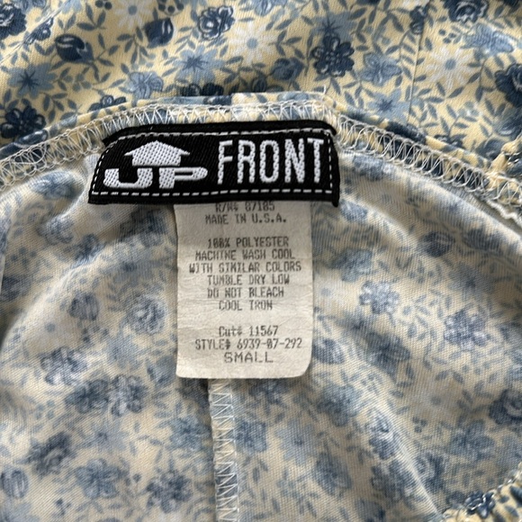 Up Front Vintage 90s Y2K Floral Mini Tank Dress S - Picture 9 of 9